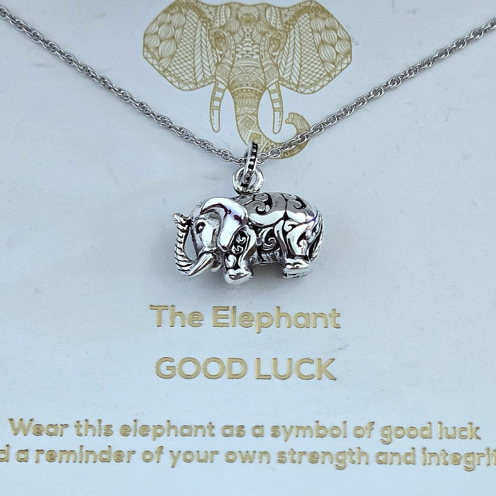 Annika Witt Sterling Silver🤍 Elephant🐘 Pendant Necklace - NIB